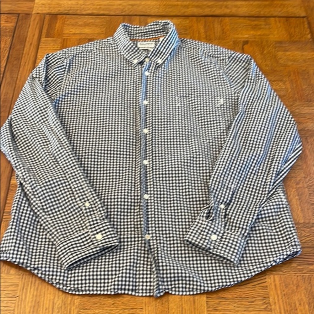 Timberland Black  and White Casual Button Down Shirt